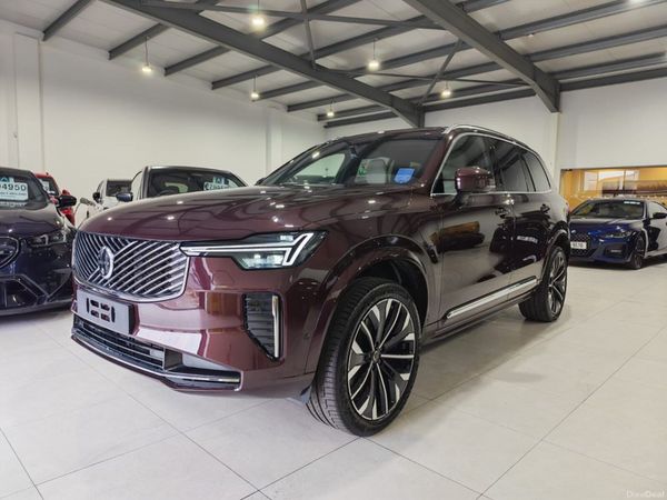 Volvo XC90 SUV, Petrol Plug-in Hybrid, 2025, Red