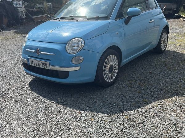 Fiat 500 Hatchback, Petrol, 2014, Blue