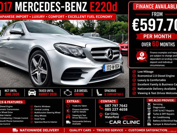 Mercedes-Benz E-Class Saloon, Diesel, 2017, Silver