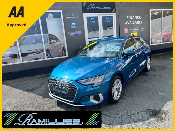 Audi A3 Hatchback, Petrol Plug-in Hybrid, 2022, Blue