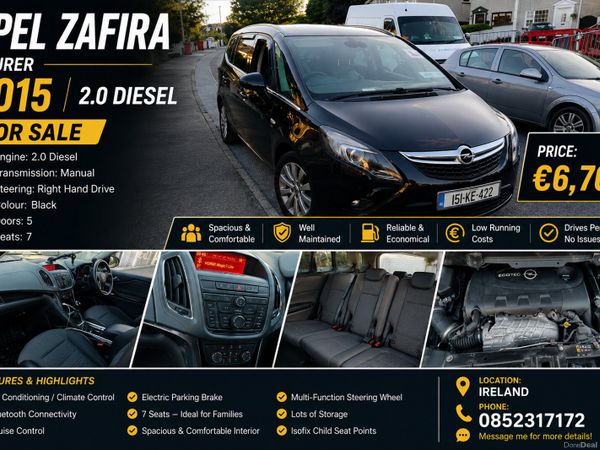Opel Zafira MPV, Diesel, 2015, Black
