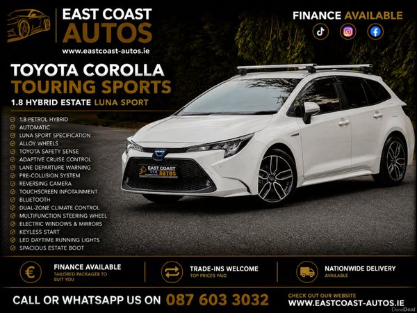 Toyota Corolla Estate, Petrol Hybrid, 2021, White