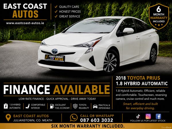 Toyota Prius Hatchback, Petrol Hybrid, 2018, Silver