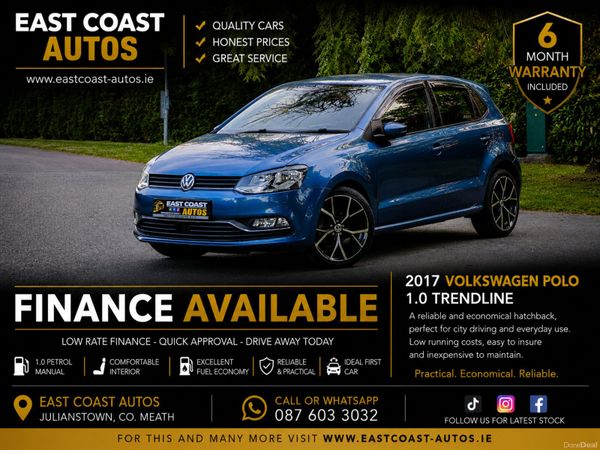 Volkswagen Polo Hatchback, Petrol, 2017, Blue