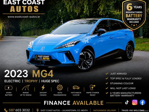 MG MG4 Hatchback, Electric, 2023, Blue