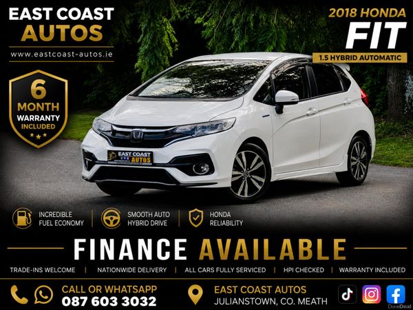 Honda Fit Estate, Petrol Hybrid, 2018, White