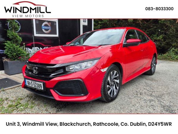 Honda Civic Hatchback, Petrol, 2019, Red