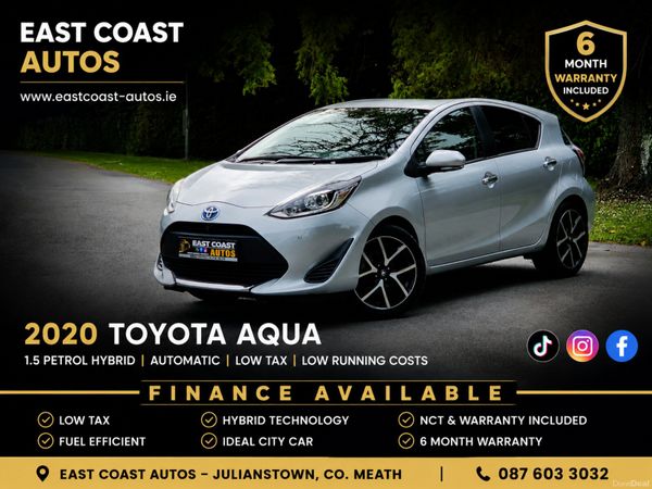 Toyota Aqua Hatchback, Petrol Hybrid, 2020, Silver