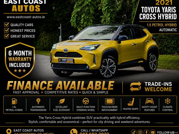 Toyota Yaris Cross Hatchback, Petrol Hybrid, 2021, Yellow