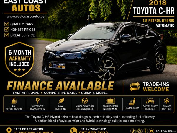Toyota C-HR Hatchback, Petrol Hybrid, 2018, Black