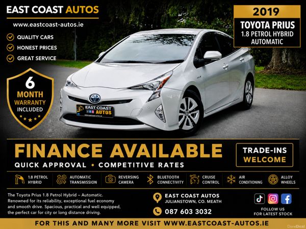 Toyota Prius Hatchback, Petrol Hybrid, 2019, White