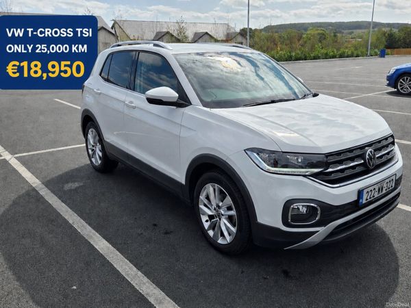 Volkswagen T-Cross SUV, Petrol, 2022, White