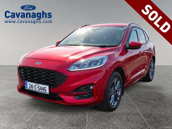 Ford Kuga SUV, Petrol Plug-in Hybrid, 2024, Red