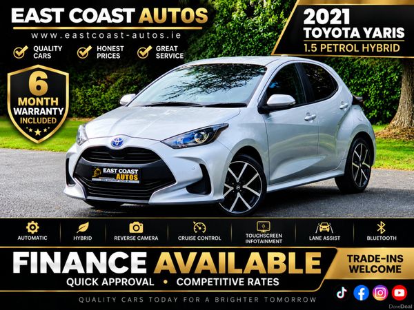Toyota Yaris Hatchback, Petrol Hybrid, 2021, Silver
