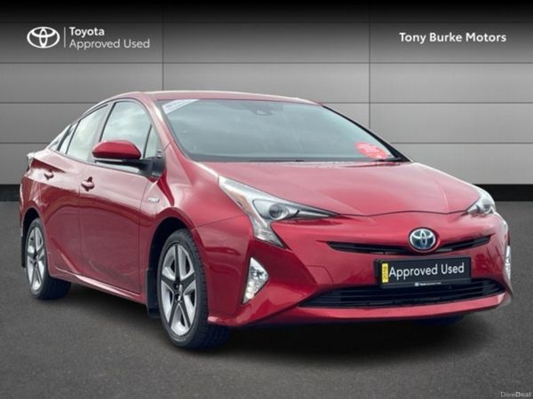 Toyota Prius Saloon, Petrol Hybrid, 2018, Red