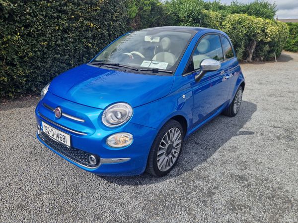 Fiat 500 Hatchback, Petrol, 2019, Blue