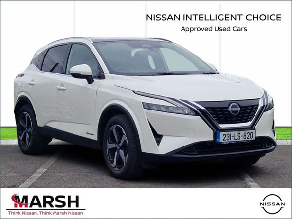 Nissan Qashqai SUV, Petrol Hybrid, 2023, White