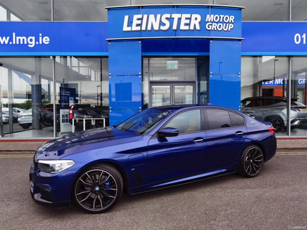 BMW 5-Series Saloon, Petrol Plug-in Hybrid, 2017, Blue