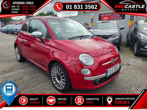 Fiat 500 Hatchback, Petrol, 2013, Red