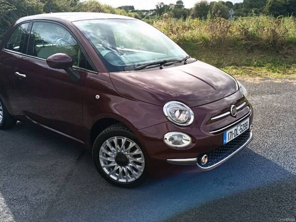 Fiat 500 Hatchback, Petrol, 2017, Red