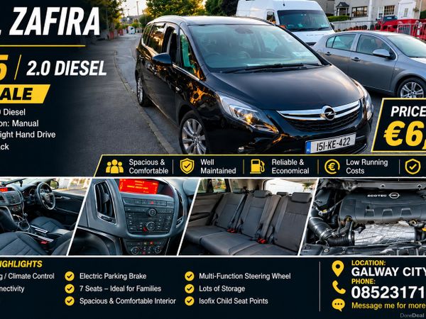 Opel Zafira MPV, Diesel, 2015, Black