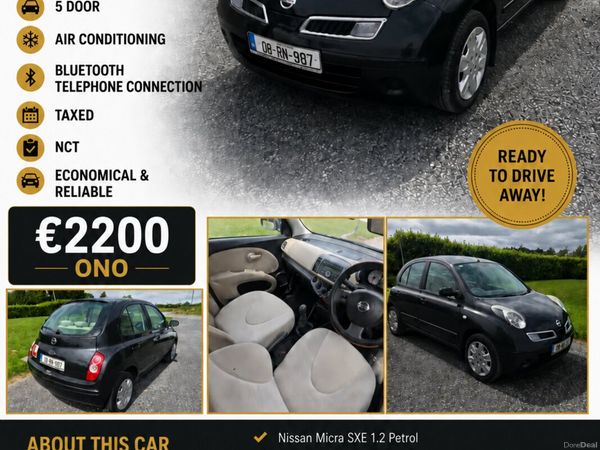 Nissan Micra Hatchback, Petrol, 2008, Black