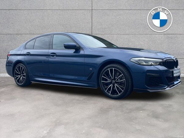 BMW 5-Series Saloon, Petrol Plug-in Hybrid, 2021, Blue