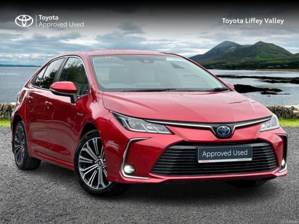 Toyota Corolla Saloon, Petrol Hybrid, 2021, Red