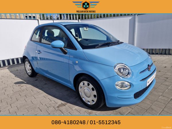 Fiat 500 Hatchback, Petrol Hybrid, 2016, Blue
