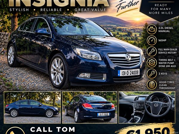 Vauxhall Insignia Hatchback, Diesel, 2013, Blue