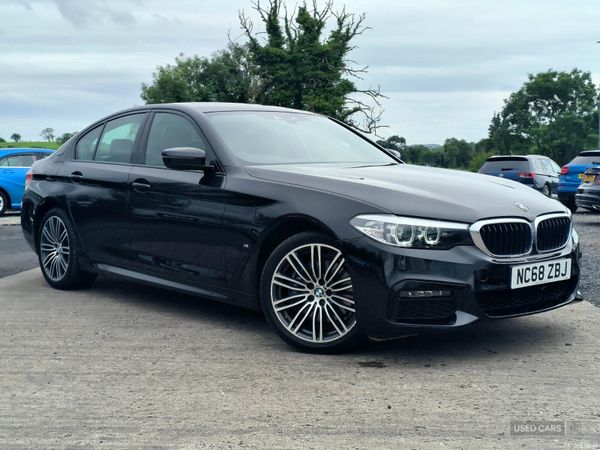 BMW 5-Series Saloon, Petrol Hybrid, 2019, Black