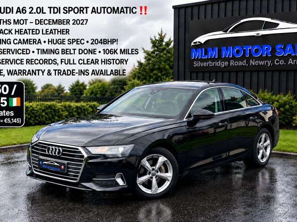 Audi A6 Saloon, Diesel Hybrid, 2019, Black