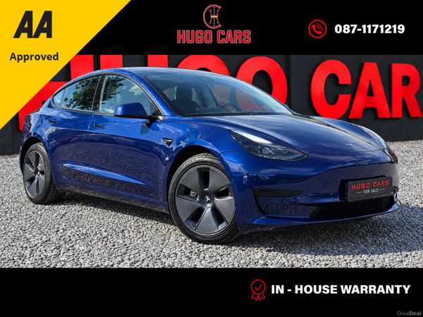 Tesla Model 3 Saloon, Electric, 2022, Blue