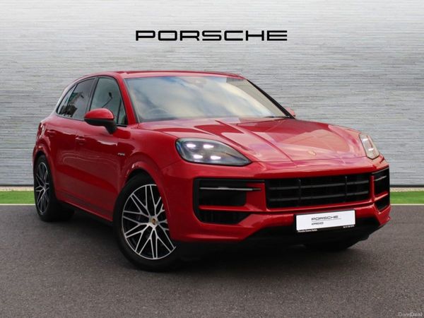 Porsche Cayenne SUV, Petrol Plug-in Hybrid, 2024, Red