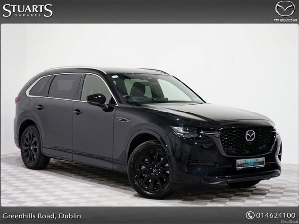 Mazda CX-80 SUV, Petrol Plug-in Hybrid, 2024, Black