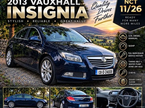 Vauxhall Insignia Hatchback, Diesel, 2013, Blue