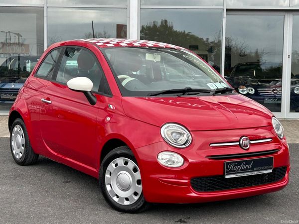 Fiat 500 Hatchback, Petrol, 2017, Red