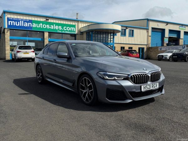 BMW 5-Series Saloon, Diesel Hybrid, 2021, Blue