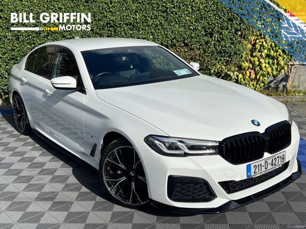 BMW 5-Series Saloon, Petrol Plug-in Hybrid, 2021, White