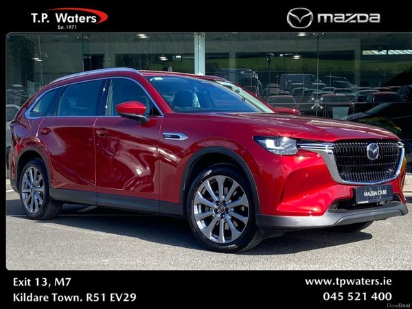 Mazda CX-80 SUV, Petrol Plug-in Hybrid, 2025, Red