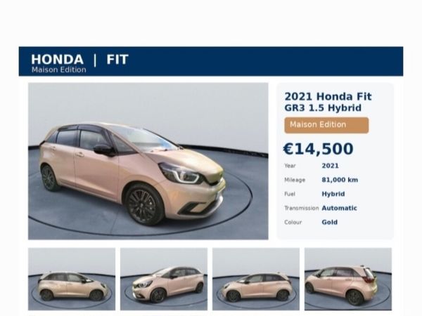 Honda Fit Hatchback, Petrol Hybrid, 2021, Gold