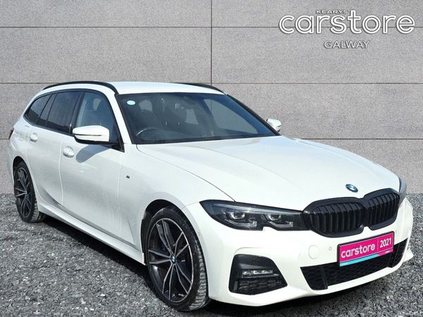 BMW 3-Series Estate, Petrol Hybrid, 2021, White