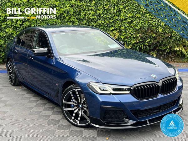 BMW 5-Series Saloon, Petrol Plug-in Hybrid, 2021, Blue