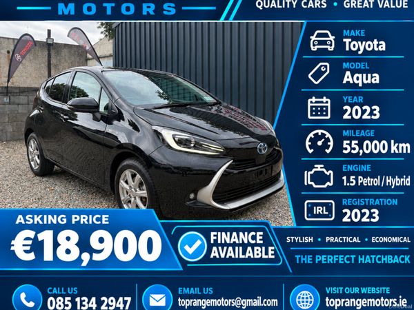 Toyota Aqua Hatchback, Petrol Hybrid, 2023, Blue