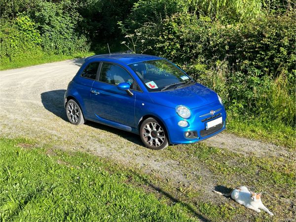Fiat 500 Hatchback, Petrol, 2016, Blue