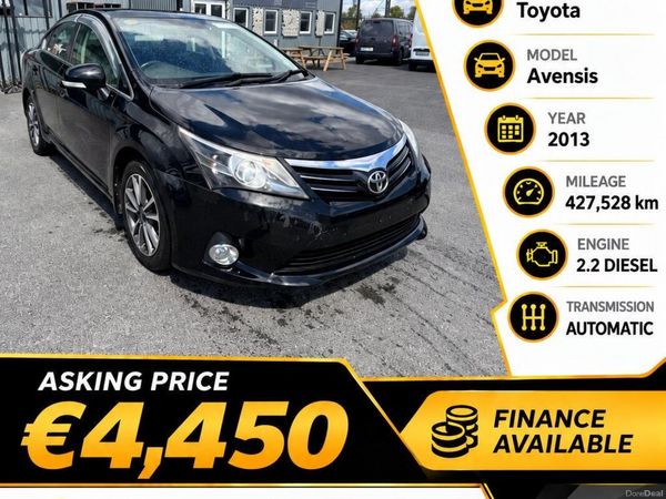 Toyota Avensis Saloon, Diesel, 2013, Black