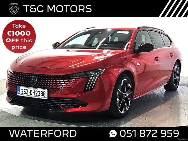 Peugeot 508 Estate, Petrol Plug-in Hybrid, 2025, Red