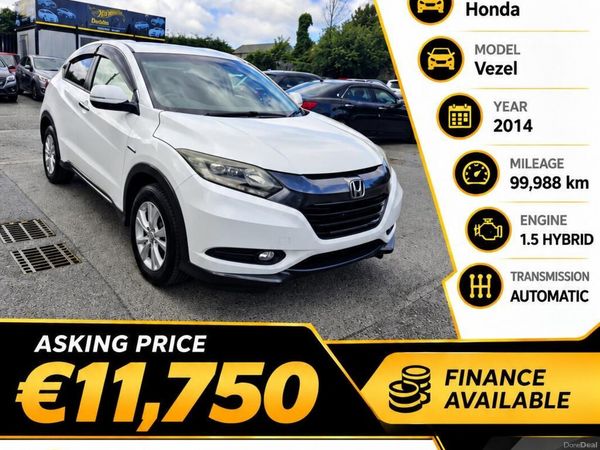 Honda Vezel SUV, Petrol Hybrid, 2014, White