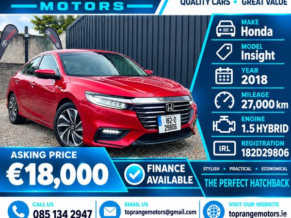 Honda Insight Hatchback, Petrol Hybrid, 2018, Red