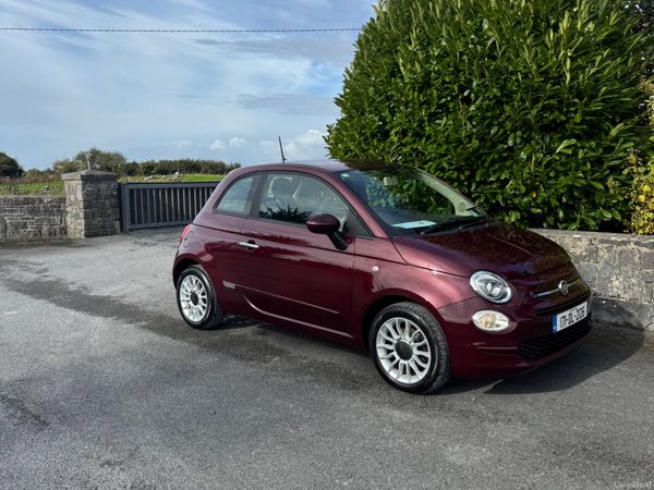 Fiat 500 Hatchback, Petrol, 2017, Red
